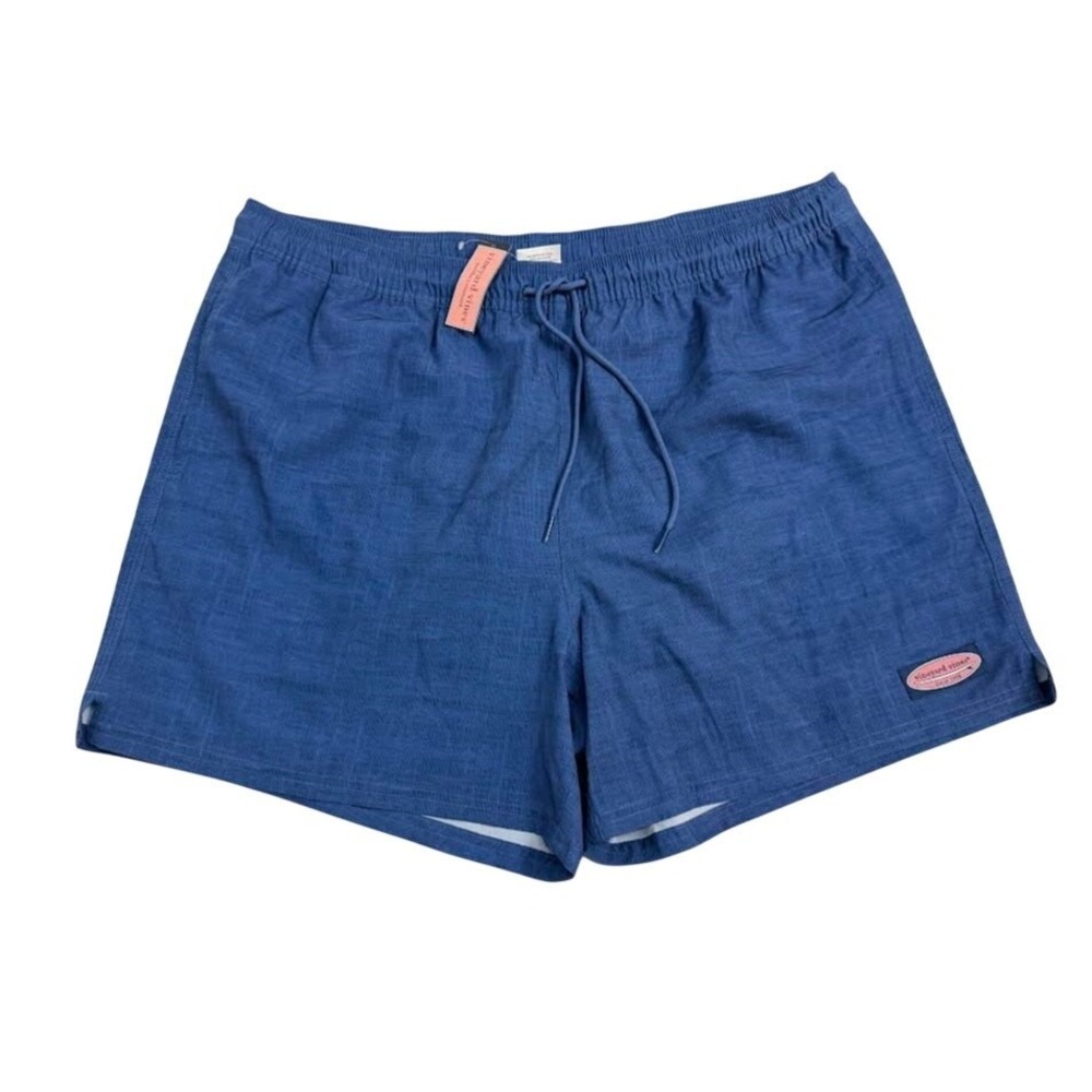 NWT! Vineyard Vines Men's 5 Inch Solid Island Swim Trunks NAVY XL